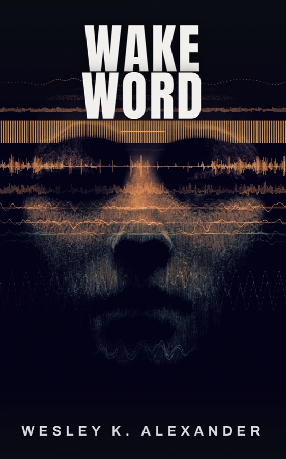 Wake Word cover — a face emerging from audio waveforms